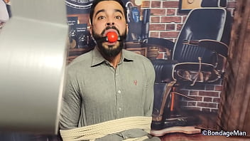 Johnny captured in the barbershop