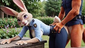 Sly Fox Nails Tight Bunny Pussy After a Long Shift in Zootopia - Judy Gets Fucked Hard by Nick