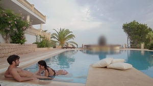 Poolside prick teasing with hot girl