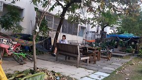 White cd hot dancing in a cute tight skirt