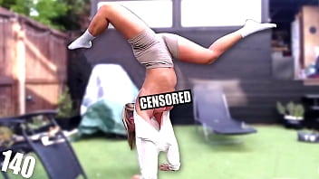 Twitch Streamer do handstand and her boobs fall out & accidental nipslips #140