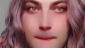 Playful Trans Girl Pulling Stockings up Slowly