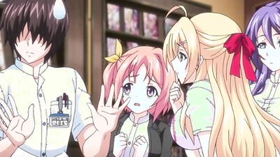 Big-titted students get naughty with their colleague's big cock in wild hentai