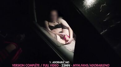 French student gets pounded in public parking lot by amateurs gangbang