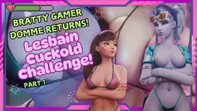 Animated Mistress humiliates cuckolded hubby with her feet and ass