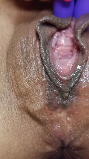 Ku in Erotic Lingerie Beautiful Vagina in Close-up with Her Toys That Bring Her to Real Squirting Orgasm