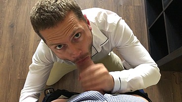 Office cum slut Massive cum facial cumshot from my boss