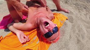 cum in mouth on public beach