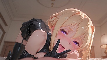 Sylvia caught a guy with a huge cock and fucked him hard. Hentai cosplay of Sylvia van Hossen (AI-generated)