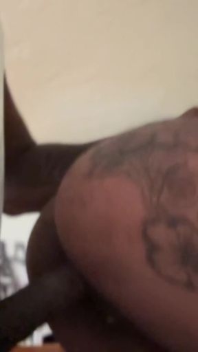 Powerful moment from &quot;Ebony girl twerking on the dick after school on bar stool&quot;
