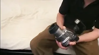 Twink gives a handjob in a home setting