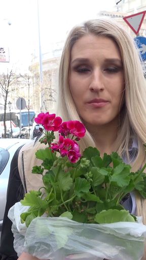 Thrilling moment from "GERMAN SCOUT - Hot College Teen Diane talk to ANAL Casting"