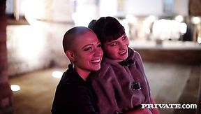 Wild lesbians find it awesome to work on bald pussies daily in different places