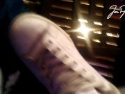 Twink Foot Fetish - Jon Arteen is a boy who loves Adidas sneakers, socks and feet on Apple laptop