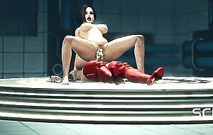 Female doctor wants a big hard dick. A sexy brunette gets fucked by a sex cyborg in the sci-fi lab