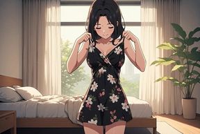 AI Generated Cartoon, Uncensored video of Chubby Puffy Nipples of 18 Year old Hentai MILF, 3D Cartoon Video