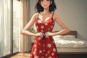 AI Generated Cartoon, Uncensored video of Chubby Puffy Nipples of 18 Year old Hentai MILF, 3D Cartoon Video