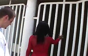 Sexy latina in red fucked in ass