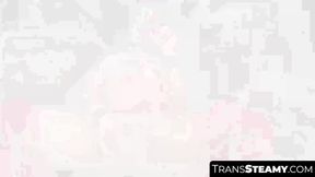 Busty tranny Kimber Haven drills her tight pussy with an enormous toy