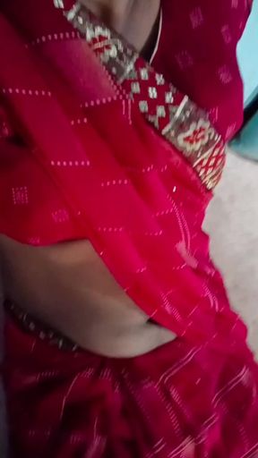 Wear red saree part-2