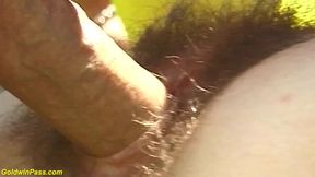 Hairy ass destroyed by one big dick