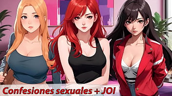 Super JOI hentai. Verdad o reto en la pijamada. Instrucciones para paja en espa&ntilde_ol.