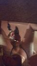 Sexy sissy bunny rides dildo