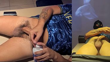 331 - Peludo gozando com o masturbador