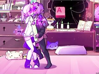 MAX THE ELF : (ANIMATION ) _ JUEGO FUTA - Le toque ahi abajo y mi mano estaba mojada y se excito más rápido