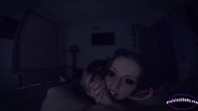 Succubus handcuffs him and sucks his soul through his cock