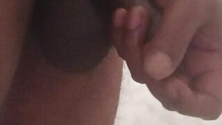 Masturbation, fingering, black, facial &#8211; oiled gay slut fucking own asshole