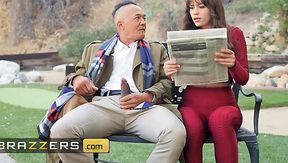 Public interracial shag of ebony and her new friend