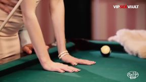 Kattie Gold: Curvy Pinup Gets Fucked Hard After a Pool Game