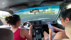Dalilah and Ely test drive the old Cevette and have fun in flats