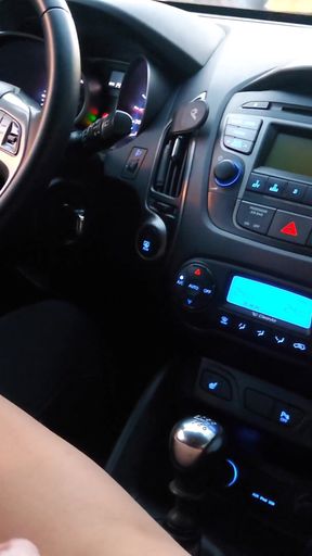 Hot milf in stockings seduces a taxi driver in the car   Clip 3