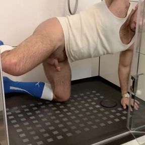 pissing in soccer socks