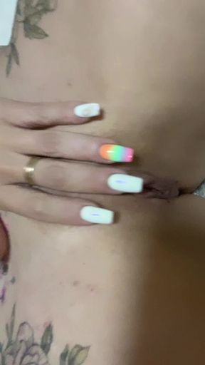 Homemade Latin big tits amateur playing alone