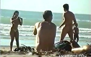 Str8 big dick on beach