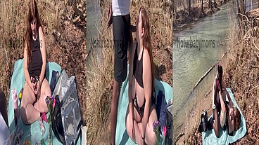 Luxuriousbbws - Big beautfiul redhed bbw pawg fucking bbc by the river FULL VID