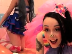 Cute brunette amateur teen masturbates on webcam