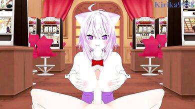 Nekomata Okayu (Bunny Girl) and I have intense sex in the casino. - Hololive VTuber Hentai