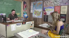 Virgin cheerleader Anastasia Knight gets fucked in the ass!
