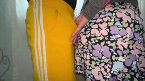 Big-ass Woman Accidentally Touches a Stranger's Cock and Gets Turned on