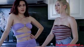 Hot Freya Parker and Kay Lovelys boobs and tasty twats lured me to fuck both of them