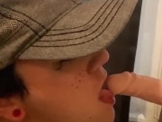 Femboy uses boyfriends dick as a toy