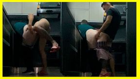 He Was Cooking for Me, I Couldn't Stand It and I Broke His Ass
