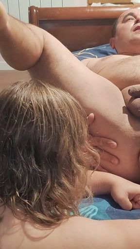 Captivating moment from &quot;Wife fists her husband in the ass&quot;