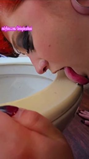 Goth toilet slave cleaning service