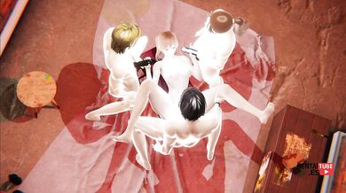 Evangelion Hentai - Asuka in a orgy