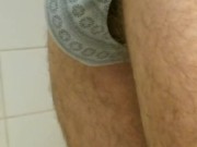 Inflating my Dick in my underwear then playing a bit with it.